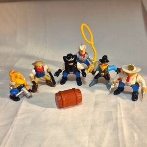 Cowboys & Bandits Fisher - Price 1996 - 1977 (7) Pieces
